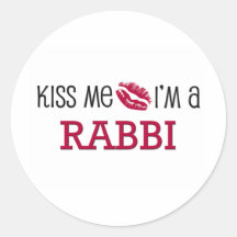 Kiss Me I'm a RABBI Sticker