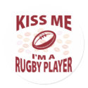 Kiss Me I'm A Rugby Player stickers