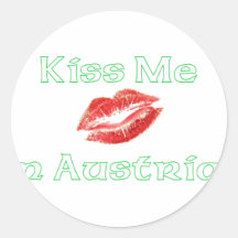 Kiss Me. I'm Austrian Stickers