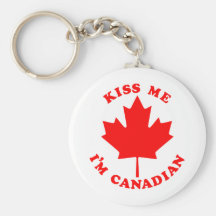 Kiss Me Im Canadian Key Chain