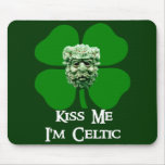 Kiss Me I'm Celtic mousepads