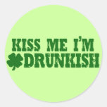 Kiss Me I'm Drunkish Stickers