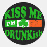 Kiss Me Im Drunkish Stickers