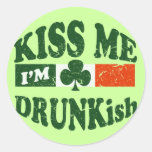 Kiss Me Im Drunkish Stickers
