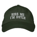 Kiss Me I'm Dutch Embroidered Hat embroidered hats