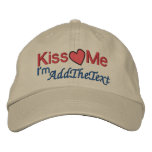 Kiss Me - I'm ... embroidered hats