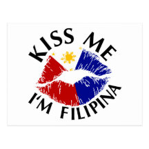 Kiss Me I'm Filipina Postcard