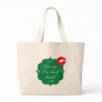 Kiss Me I'm Half Irish Canvas Bags