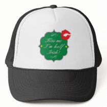 Kiss Me I'm Half Irish Trucker Hats