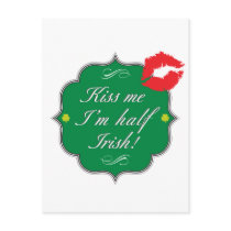 Kiss Me I'm Half Irish Post Card