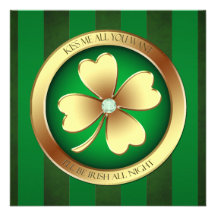 Kiss Me I'm Irish All Night Party Invitation