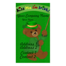 Kiss Me I'm Irish Business Card Templates