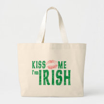 Kiss Me I'm Irish Canvas Bags