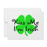 Kiss Me Im Irish Clover invitations