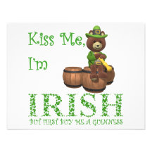 KISS ME I'M IRISH CUSTOM ANNOUNCEMENT