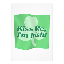 Kiss Me Im Irish Custom Announcements
