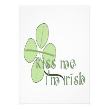 Kiss Me Im Irish Custom Invitation