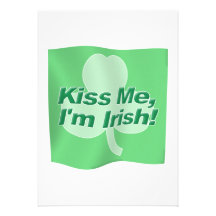 Kiss Me Im Irish Flag Custom Invite