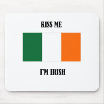 Kiss Me I'm Irish - Flag Mousemats