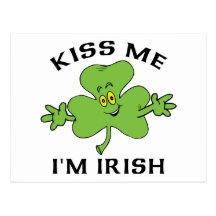 Kiss Me I'm Irish Gift Post Cards