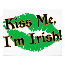 Kiss Me I'm Irish Personalized Announcement