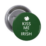 Kiss me Im Irish Pinback Buttons