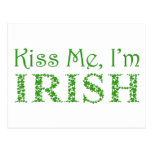 Kiss Me I'm Irish Post Card