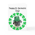 Kiss me i'm Irish pug greeting card