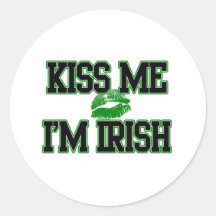 Kiss Me I'm Irish, St Patricks Day Sticker