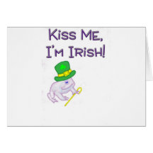Kiss Me I'm Irish White Toad Products Greeting Card