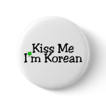 Kiss Me Im Korean St Patricks Day buttons