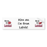 Kiss me I'm Latvian bumper stickers