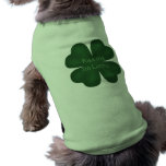 Kiss me I'm lucky 4 leaf clover for dogs Pet Tee Shirt