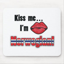 Kiss me I'm Norwegian Mousemats