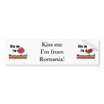 Kiss Me I'm Romanian bumper stickers