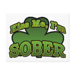 Kiss Me I'm Sober Postcard