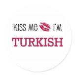 Kiss Me I'm TURKISH stickers