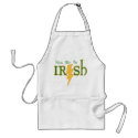 Kiss Me Irish Lightning Bolt Apron