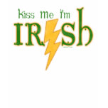 Kiss Me Irish Lightning Bolt t-shirts