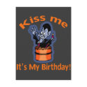 Kiss Me It's My Halloween Birthday postcards