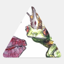 Kiss Me Triangle Stickers