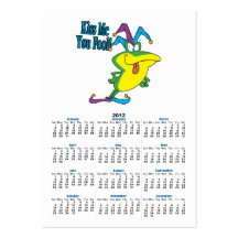kiss me you fool jester frog cartoon business card template