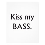Kiss My bass black text Personalized Invitations