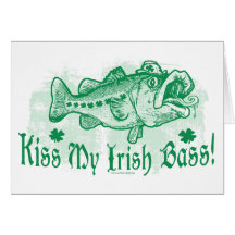 Kiss My Irish Bass Cards