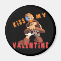 Kiss My Valentine Fridge Magnet