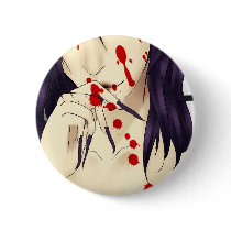 Kiss of blood pinback buttons