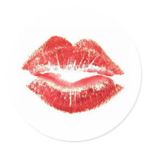 Kiss Round Stickers