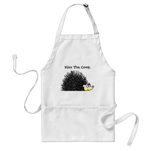 Kiss The Cook Hedgehog Apron