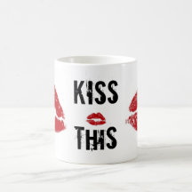 kiss this lipstick coffee mugs