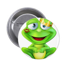Kissed frog prince buttons